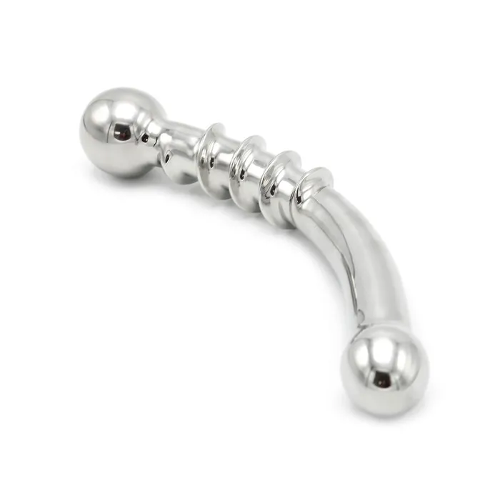 Dildos | Kiotos Steel - Curve Steel Dildo Twisted - Gebogen Dildo - RVS - Kiotos