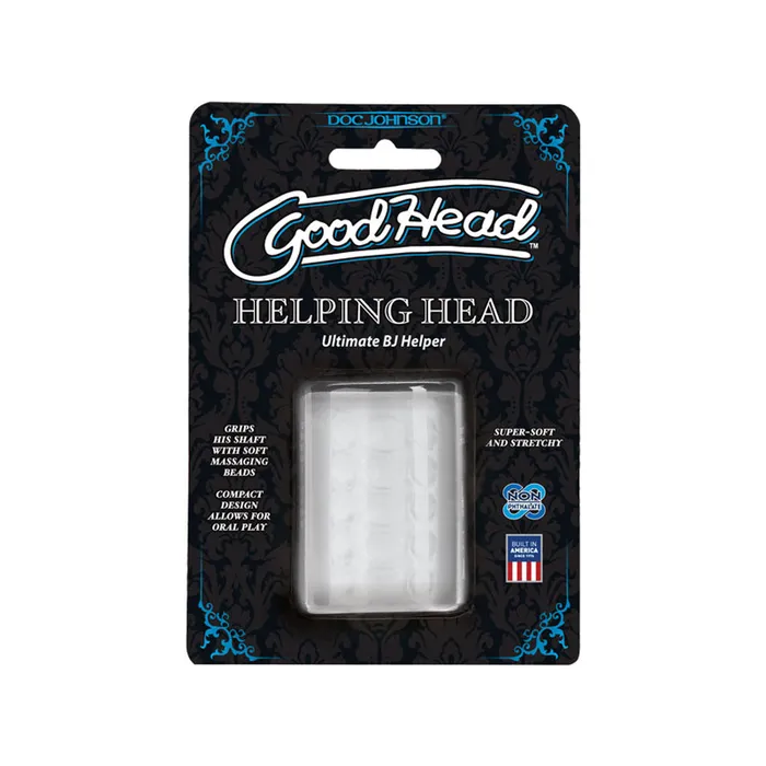 Doc Johnson Male Sex Toys Doc Johnson GoodHead Helping Head Clear PACK OF 2