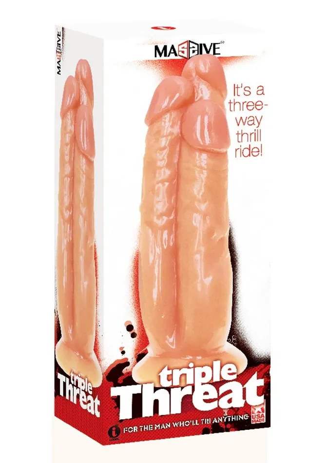 MASSIVE Dildos Triple Threat 3 Cock Dildo