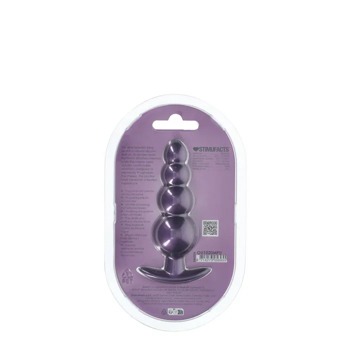 Shots Toys Anal OUCH Beaded Anal Plug Metallic Purple 117 cm Butt Plug Shots Toys Anal OUCH Beaded Anal Plug Metallic Purple 117 cm Butt Plug