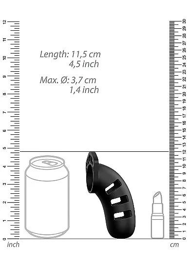 Male Sex Toys SHOTS AMERICA Mancage Model 21 Chastity 45 In Silicone Cock Cage