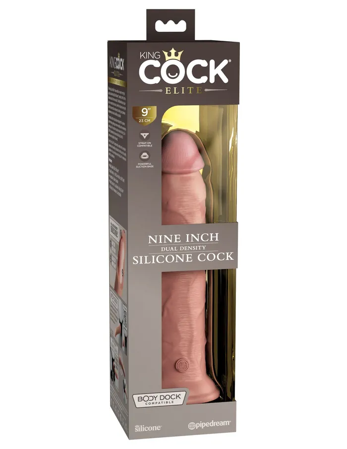 Pipedream Dildos King Cock Elite 9 Inch Silicone Dual Density Cock Light Pipedream Dildos King Cock Elite 9 Inch Silicone Dual Density Cock Light