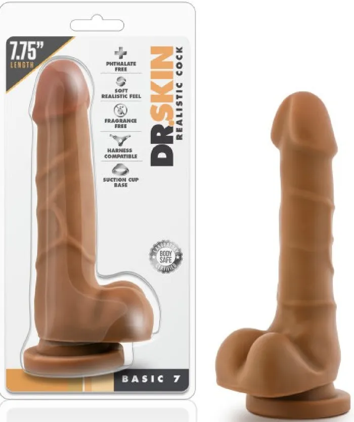 Blush Novelties Dildos Realistic Cock Basic 7 Mocha