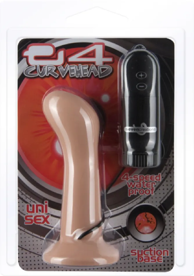 Seven Creations Vibrators E4 Curve Head Flesh Sex Toy Adult Pleasure