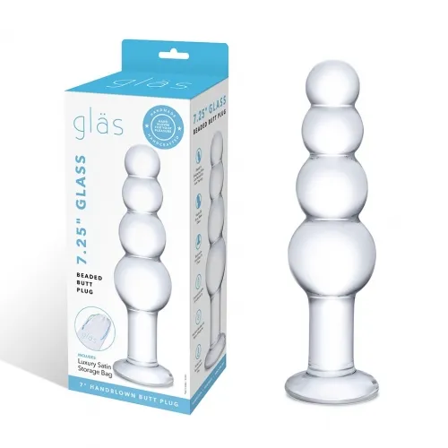 Anal Vibrant Vibes Australia Quality Sex Toys Great Prices 725 Glass Beaded Butt Plug