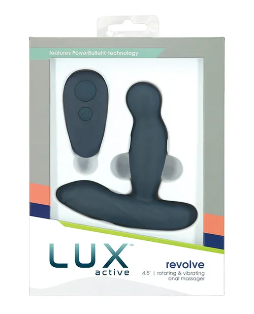 BMS Factory Anal Lux Active Revolve 45 Rotating Vibrating Anal Massager Dark Blue