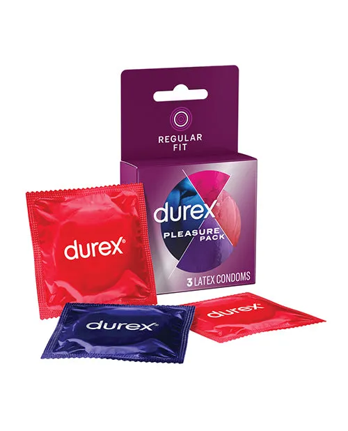 Vibrators Durex Durex Condom Pleasure Pack Box of 3