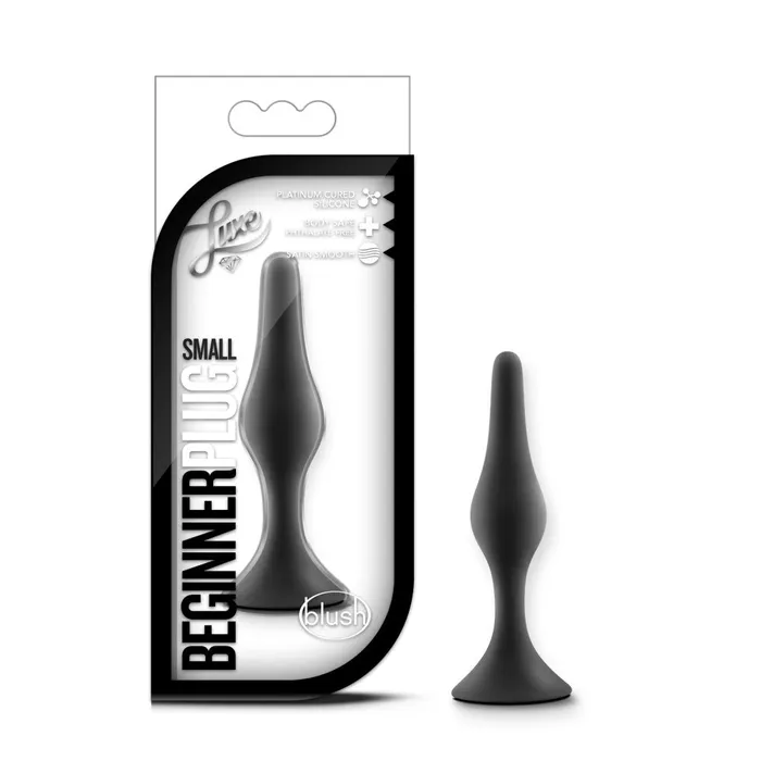 Anal Blush Luxe By Blush Beginner Black 325Inch Anal Plug With Suction Cup Base Anal Blush Luxe By Blush Beginner Black 325Inch Anal Plug With Suction Cup Base