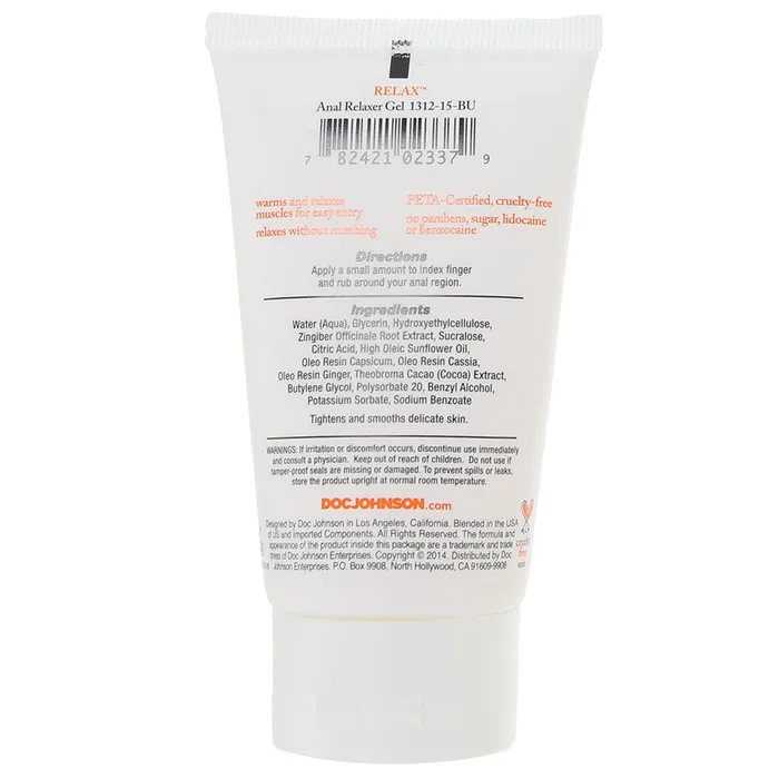 Anal Doc Johnson Relax Anal Relaxer in 2oz56g Anal Doc Johnson Relax Anal Relaxer in 2oz56g