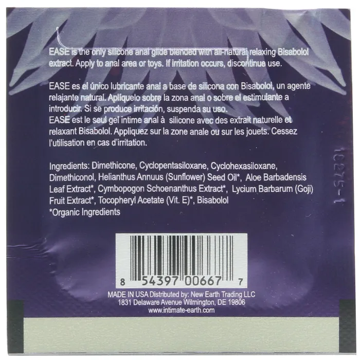 Anal Intimate Earth Ease Anal Silicone Relaxing Glide in 1oz3ml Anal Intimate Earth Ease Anal Silicone Relaxing Glide in 1oz3ml