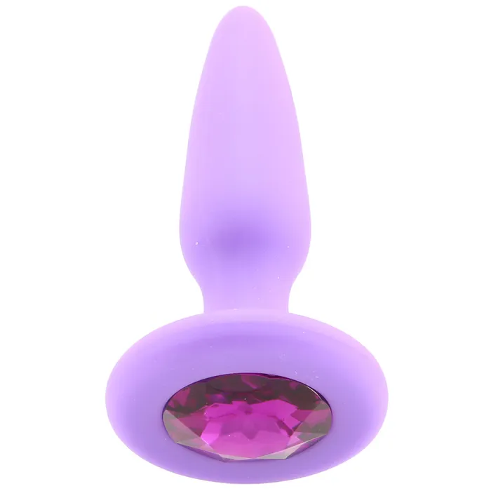 Anal ns novelties Glams Mini Purple Gem Silicone Butt Plug