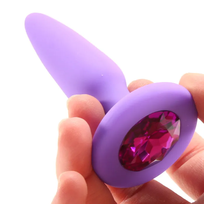 Anal ns novelties Glams Mini Purple Gem Silicone Butt Plug Anal ns novelties Glams Mini Purple Gem Silicone Butt Plug