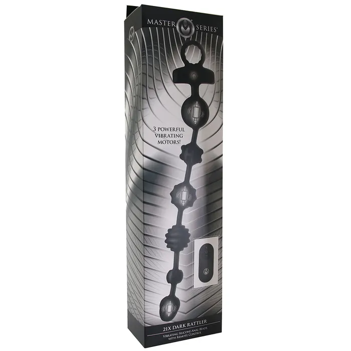 Anal XR Brands Master Series Dark Rattler Remote Anal Bead Vibe Anal XR Brands Master Series Dark Rattler Remote Anal Bead Vibe