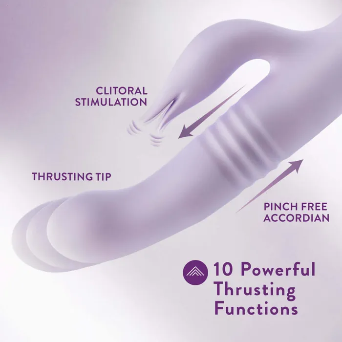 Blush Novelties Vibrators Blush Rylee Lavender Purple Rabbit Vibrator Dual Stimulation USB Rechargeable