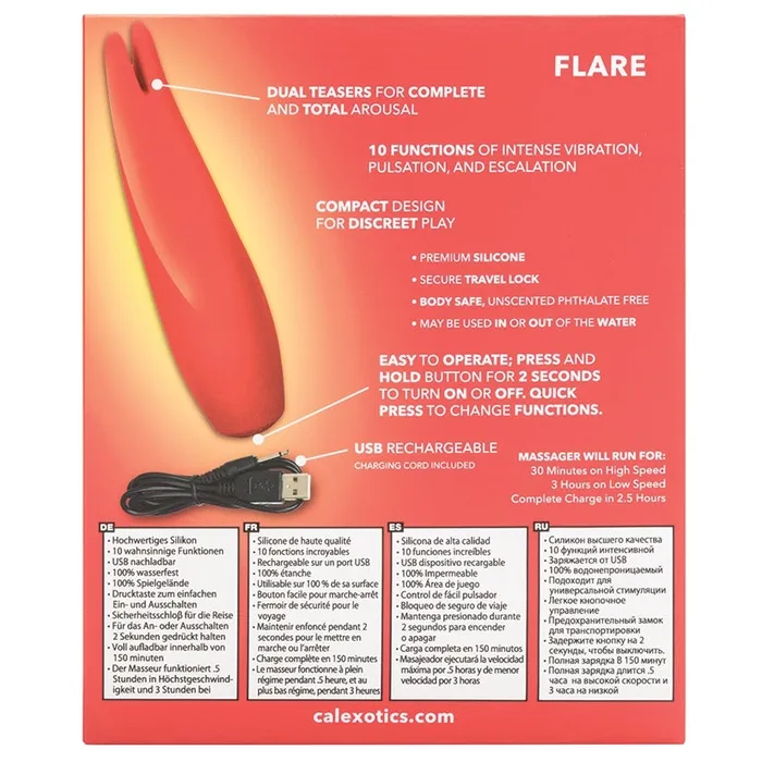CAL EXOTICS Vibrators Red Hot Flare 45
