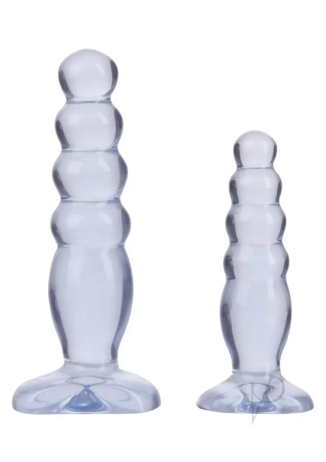 Crystal Jellies Anal Trainer Kit Clear BeginnerFriendly Anal Play Set Doc Johnson Enterprises Anal