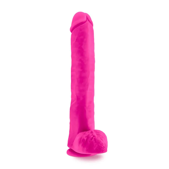 Dildos Blush Au Naturel Bold By Blush Daddy Realistic Pink 14Inch Long Dildo With Balls Suction Cup Base
