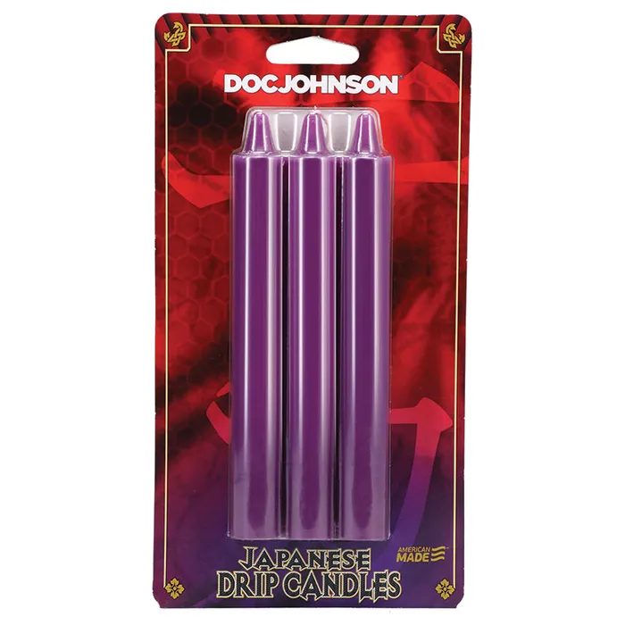 DOC JOHNSON Vibrators Japanese Drip CandlesPurple 3PK