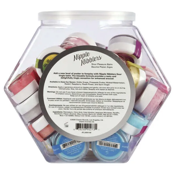 Female Sex Toys Nipple Nibblers Sour Pleasure Balm Assorted Fishbowl Display with 36 Pieces Classic Brands