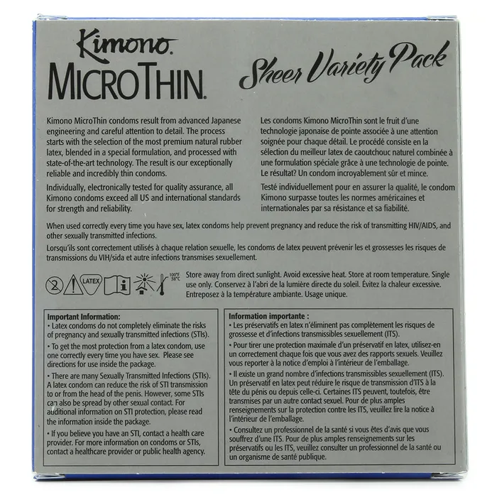 Kimono Enhancers MicroThin Sheer Condom Variety Pack in 24 Pack