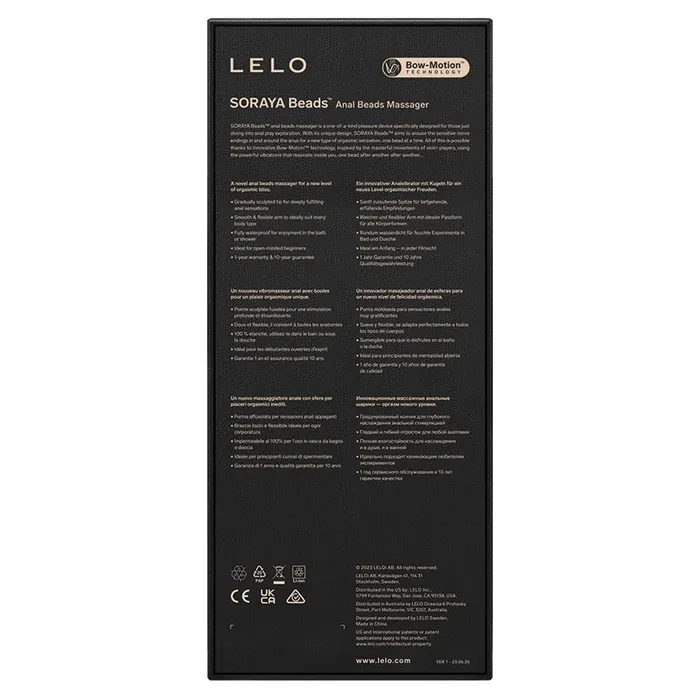 Lelo Soraya BeadsBlack LELO Anal
