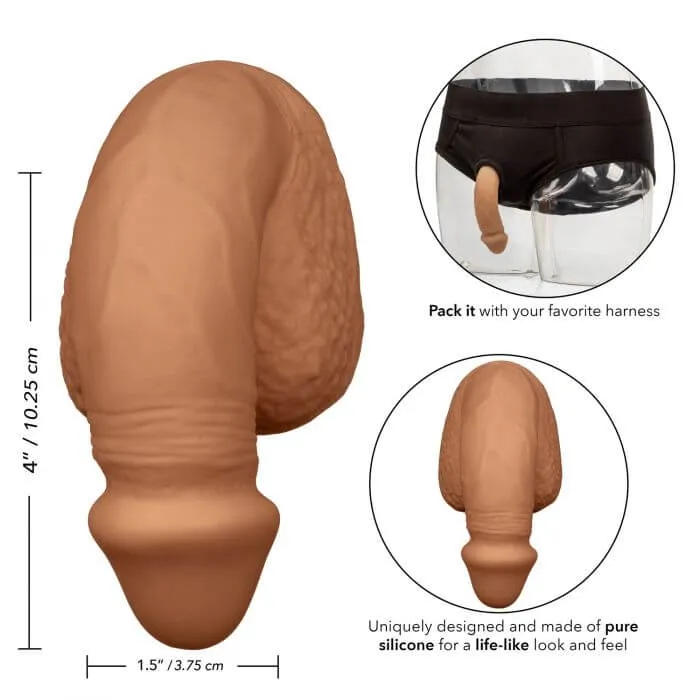 Male Sex Toys California Exotic Novelties PACKER GEAR 4IN SILICONE PENIS TAN