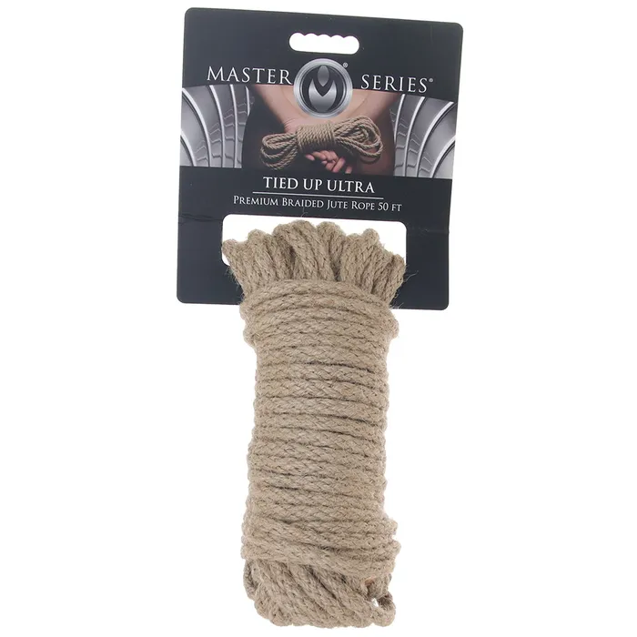 Male Sex Toys XR Brands Master Series Tied Up Ultra 50 Feet Braided Jute Rope