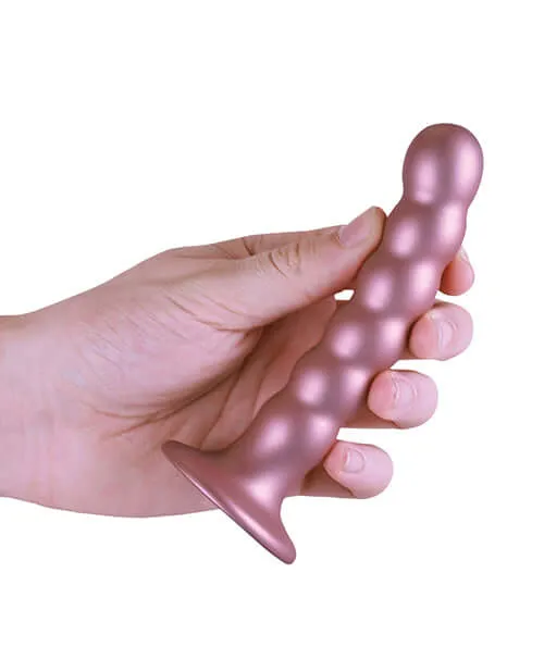 Ouch Beaded Silicone GSpot Dildo 5 inches Rose Gold SHOTS AMERICA Dildos