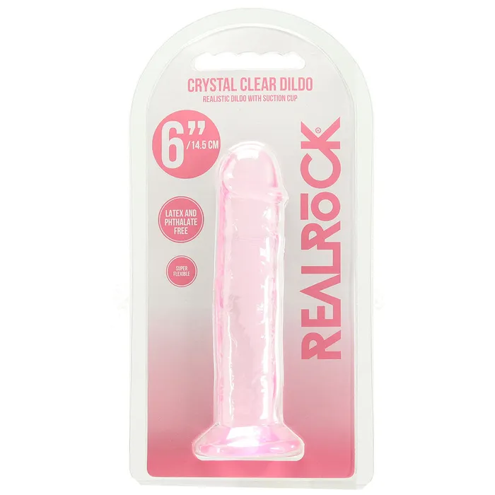Shots Toys Dildos RealRock Crystal Clear Jelly 6 Inch Dildo in Pink Shots Toys Dildos RealRock Crystal Clear Jelly 6 Inch Dildo in Pink
