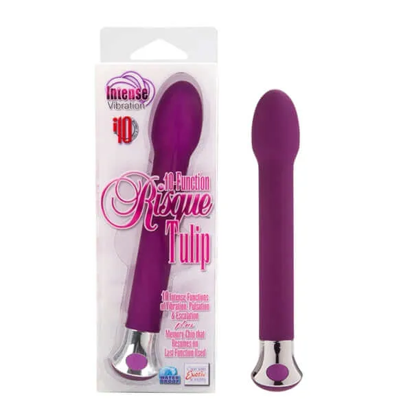 Vibrators California Exotic Novelties RISQUE TULIP 10 FUNCTION PURPLE