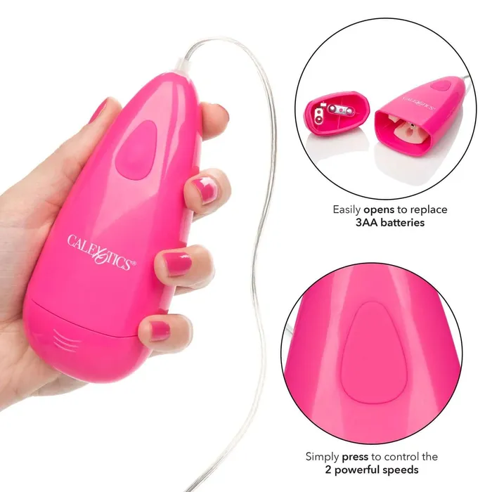 Vibrators California Exotic Novelties WATERPROOF GYRATING BULLET PINK
