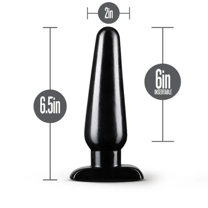 Anal Adventures Basic Anal Plug Large Black Blush Novelties Male Sex Toys Anal Adventures Basic Anal Plug Large Black Blush Novelties Male Sex Toys