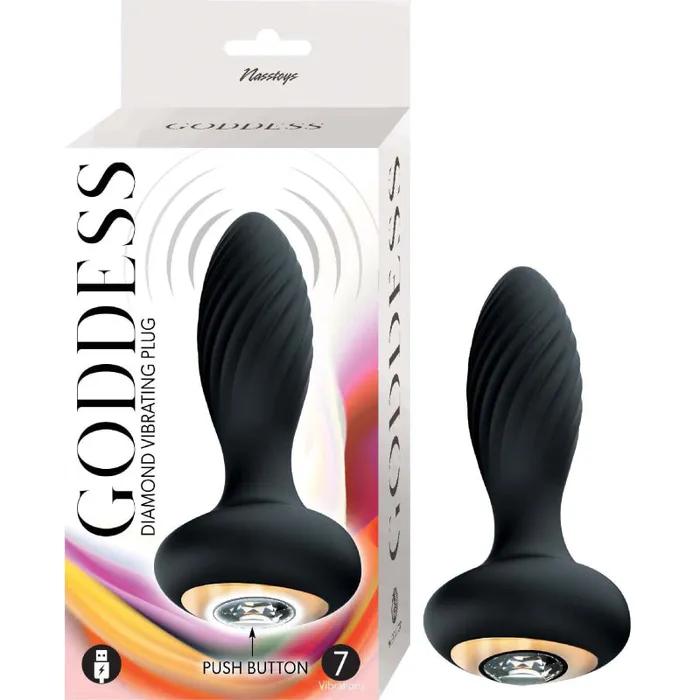 Goddess Diamond Vibrating Plug Black Nasstoys Anal